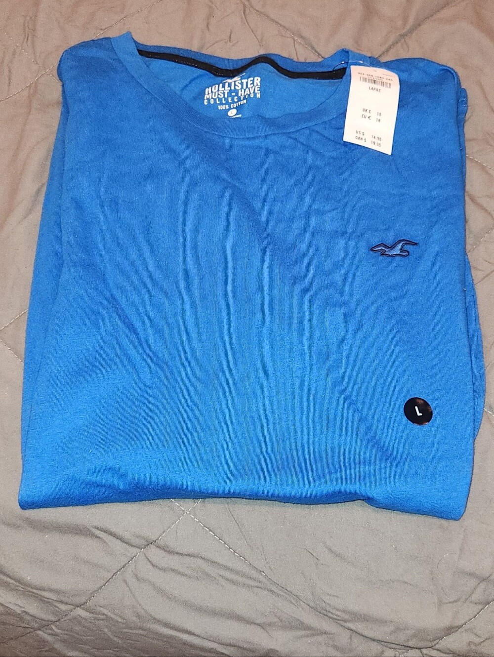 Hollister Men's Royal Blue Crew Neck Tee